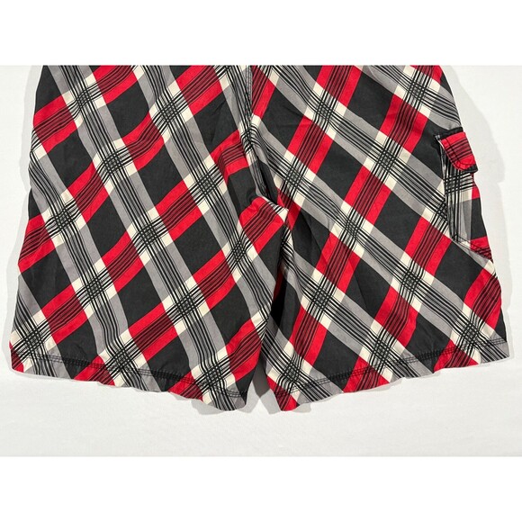 Hurley Mens Red Plaid San Juan Boardshorts Trunks Drawstring Swimwear Sz 36 - Picture 12 of 12